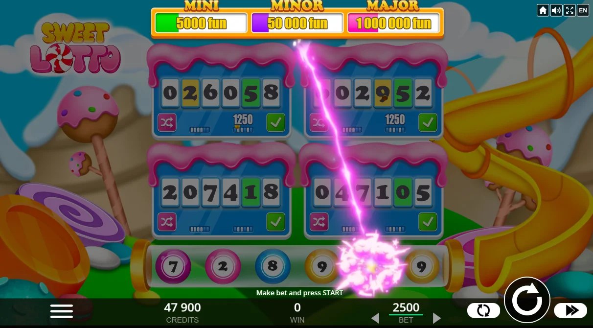 Sweet Lotto огромный выигрыш